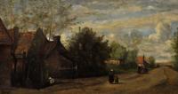 Jean-Baptiste-Camille Corot Painting, Village Scene - Sold for $26,000 on 02-06-2021 (Lot 357).jpg